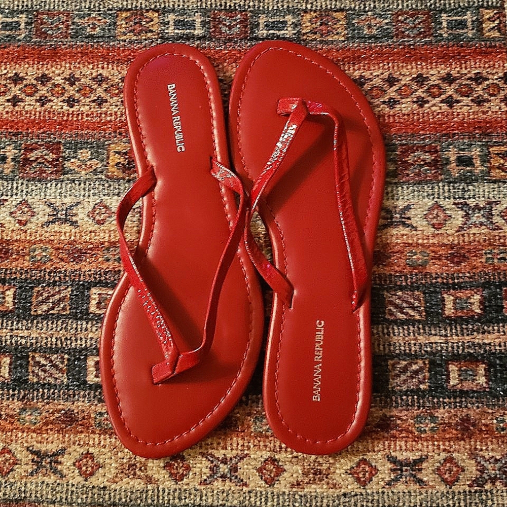Red Patent Leather Sandals